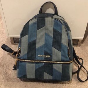 Michael Kors Denim Patchwork Backpack